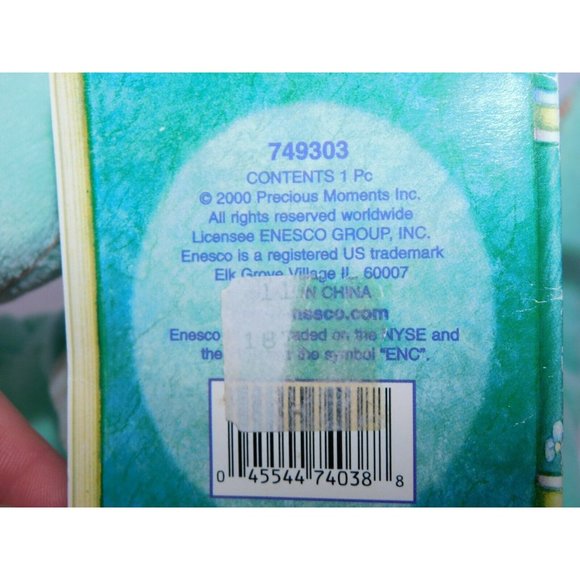 2000 Precious Moments Enesco Tender Tales  Plush Baby Dragon Green 749903 w Tag - Picture 8 of 8